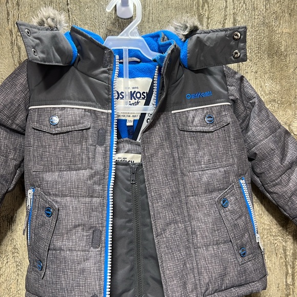 Oshkosh toddler 2 piece snowsuit gray 24M - Picture 3 of 12